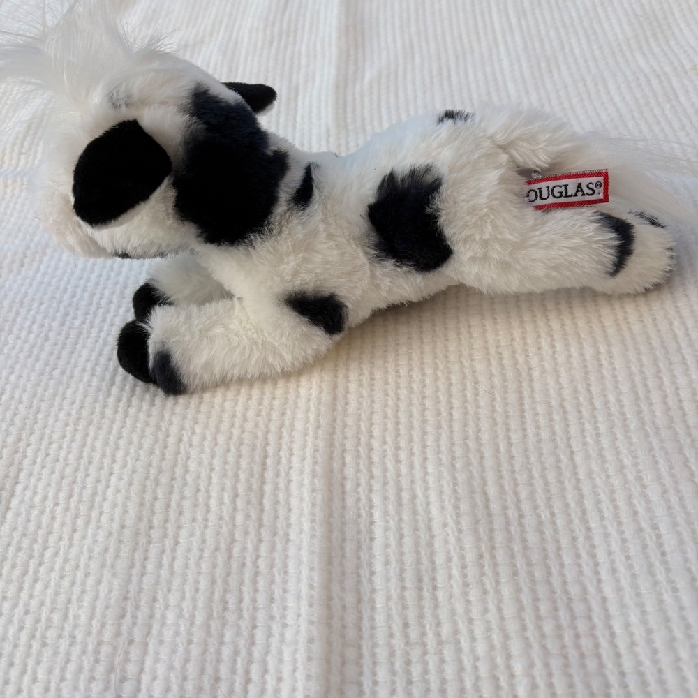 Douglas Cuddle Toys Black White Spotted Cow Plush Stuffed Animal 1552 Farm Toy